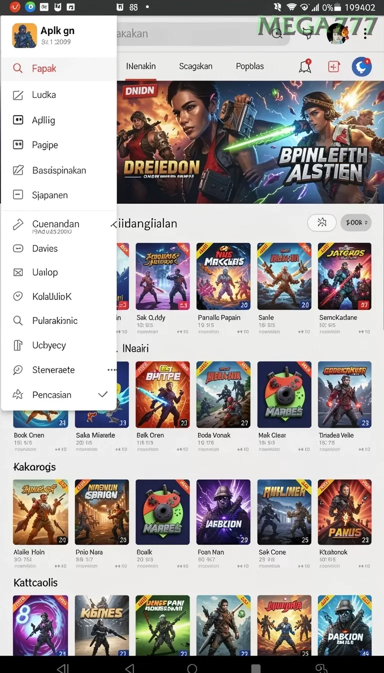 mega777 Tangkapan Layar Resmi APK
